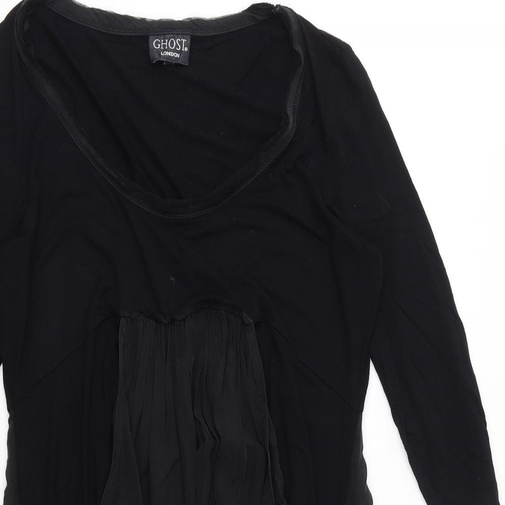 Ghost Womens Black Viscose Mini Size L Round Neck Pullover