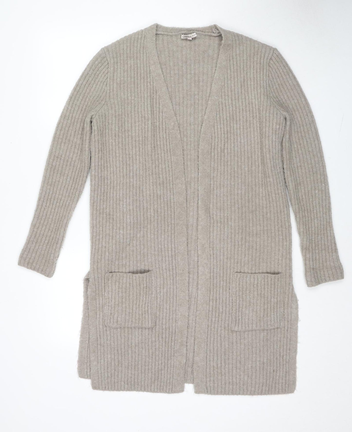 Marks and Spencer Womens Beige V-Neck Acrylic Cardigan Jumper Size 10