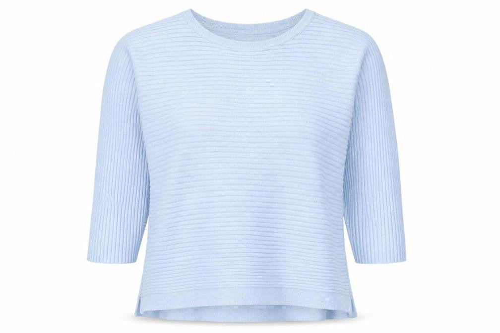 Phase Eight Womens Blue Round Neck Viscose Pullover Jumper Size S