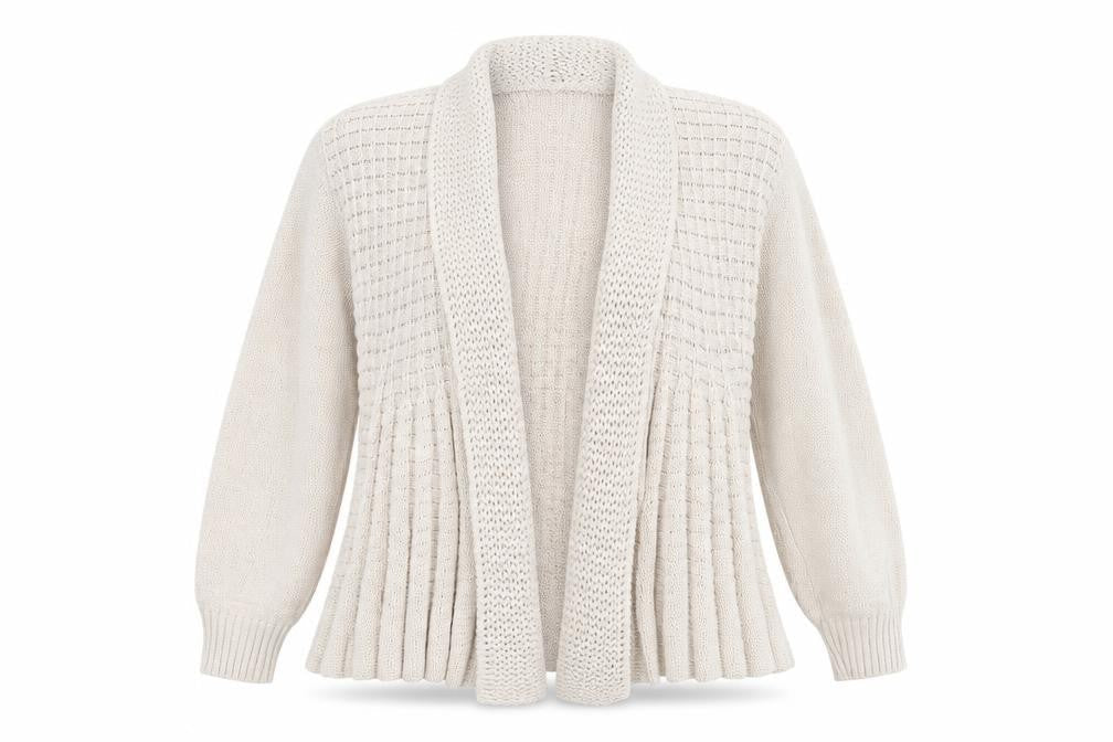 Remel London Womens Beige V-Neck Cotton Cardigan Jumper Size M - Size M/L