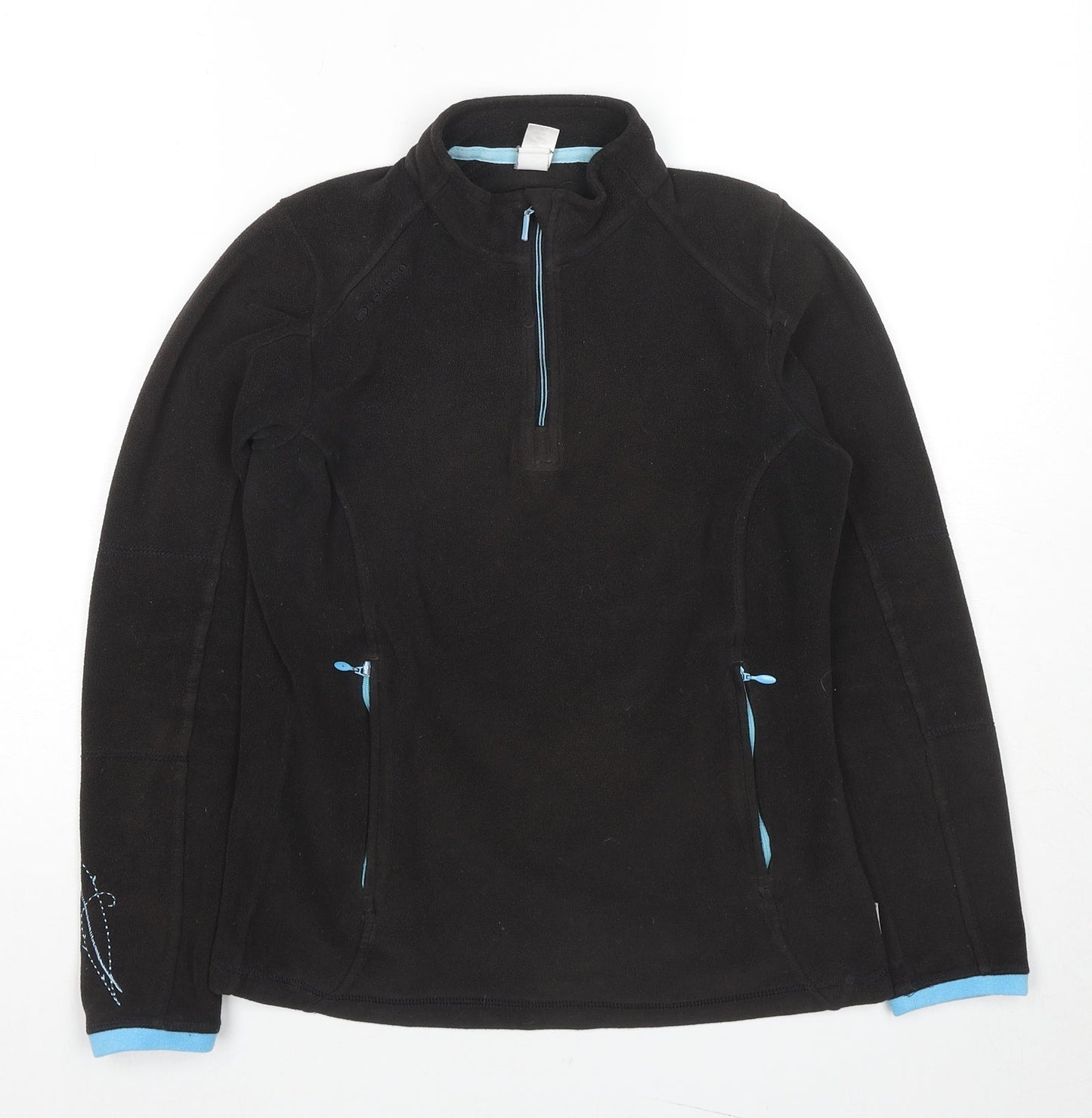 DECATHLON Womens Black Polyester Pullover Sweatshirt Size XS Pullover