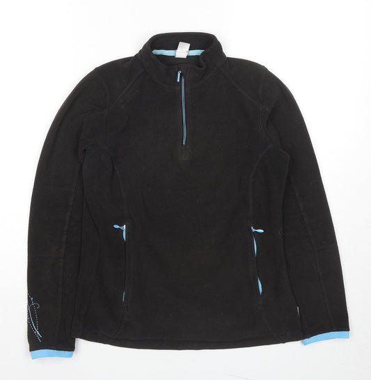 DECATHLON Womens Black Polyester Pullover Sweatshirt Size XS Pullover