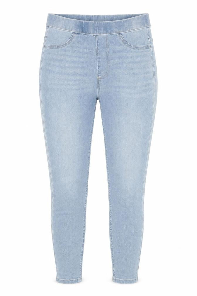 Marks & Spencer Womens Blue Cotton Jegging Jeans Size 8 L26 in Regular Zip