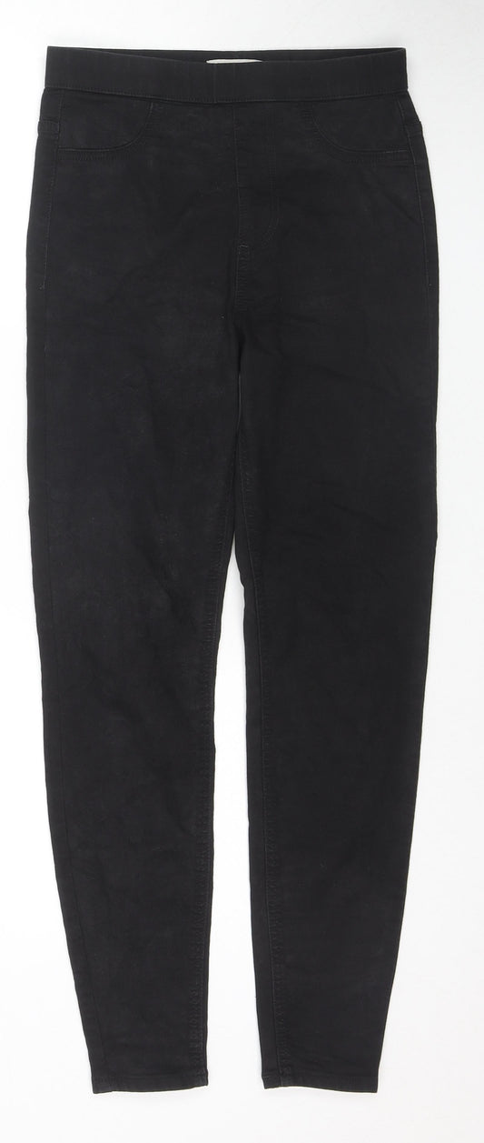 Marks and Spencer Womens Black Cotton Jegging Jeans Size 8 L27 in Regular