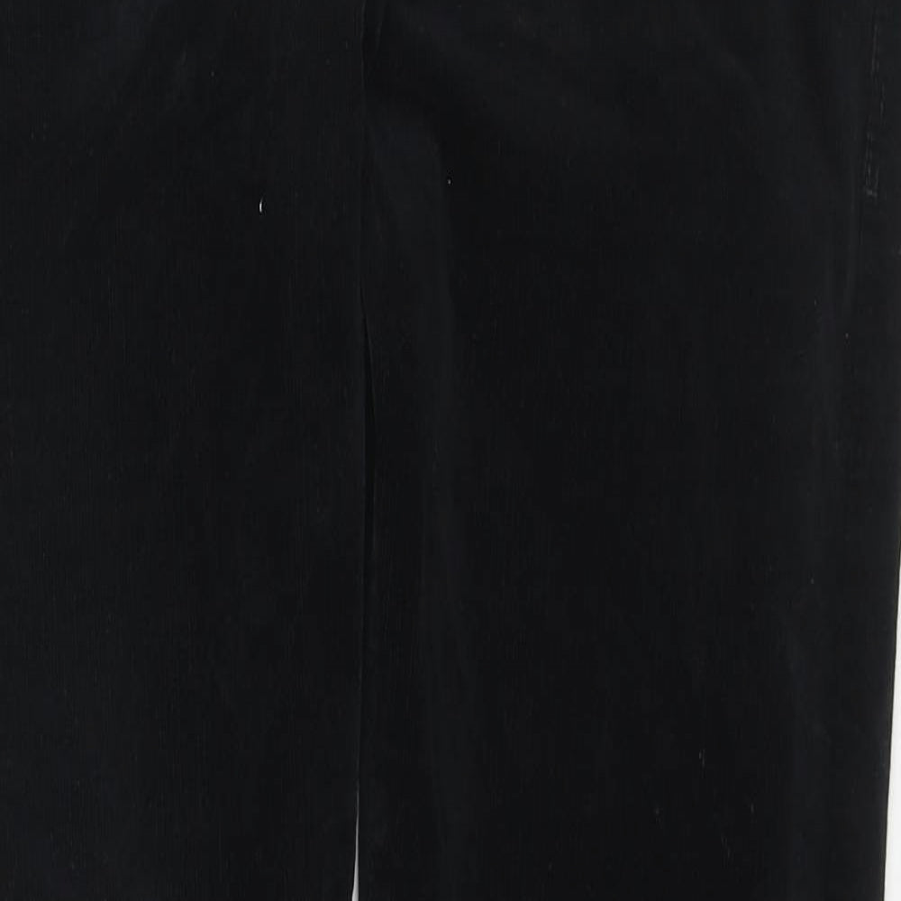 Marks and Spencer Womens Black Polyester Trousers Size 34 in L28 in Regular Zip