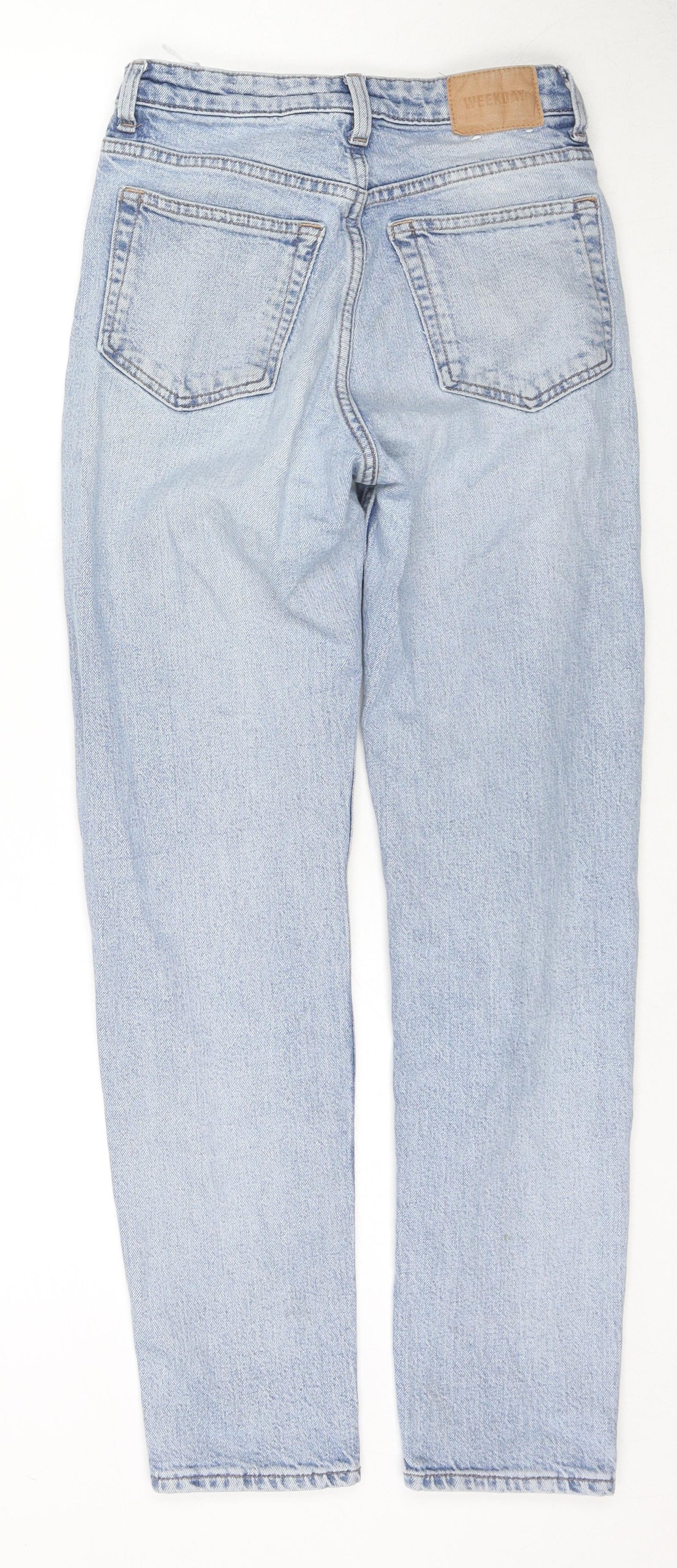 Weekday Womens Blue Cotton Skinny Jeans Size 24 in L28 in Regular Zip