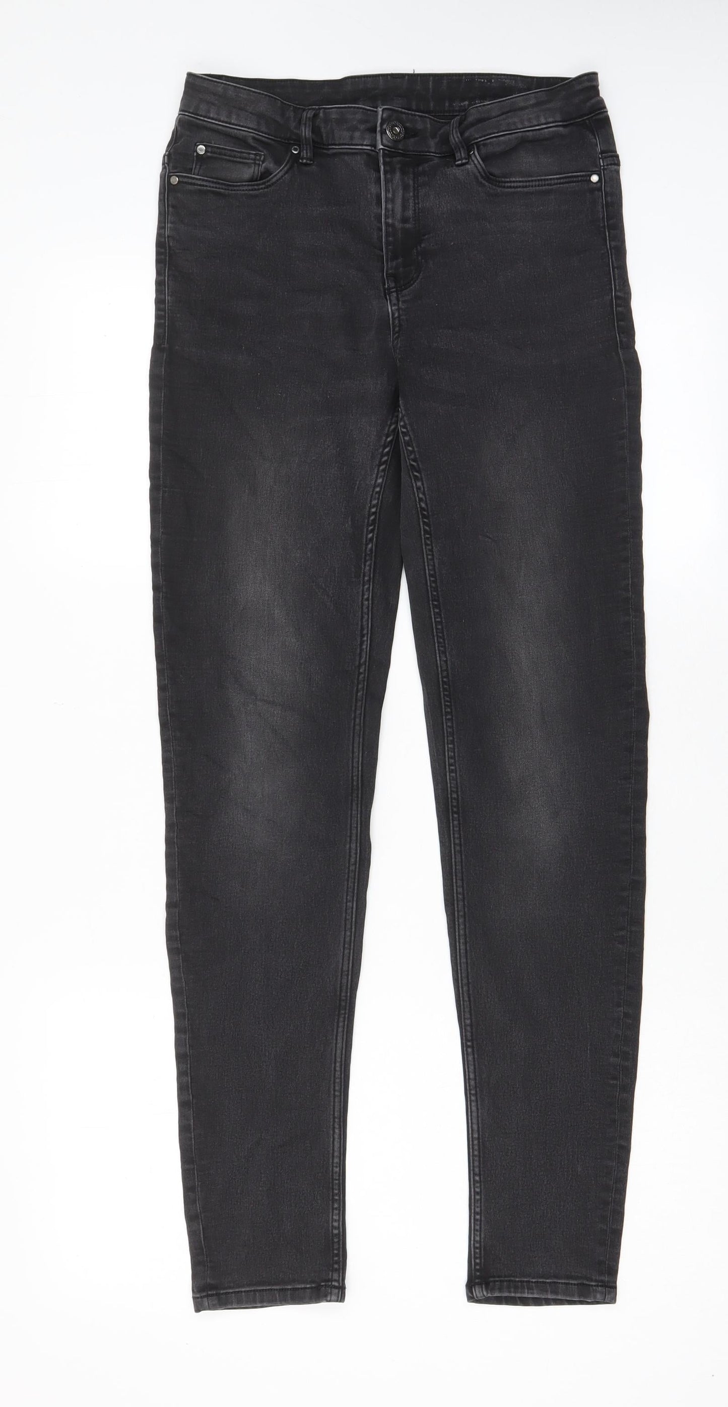 ESMARA Womens Grey Cotton Skinny Jeans Size 28 in L30 in Regular Zip - Pockets