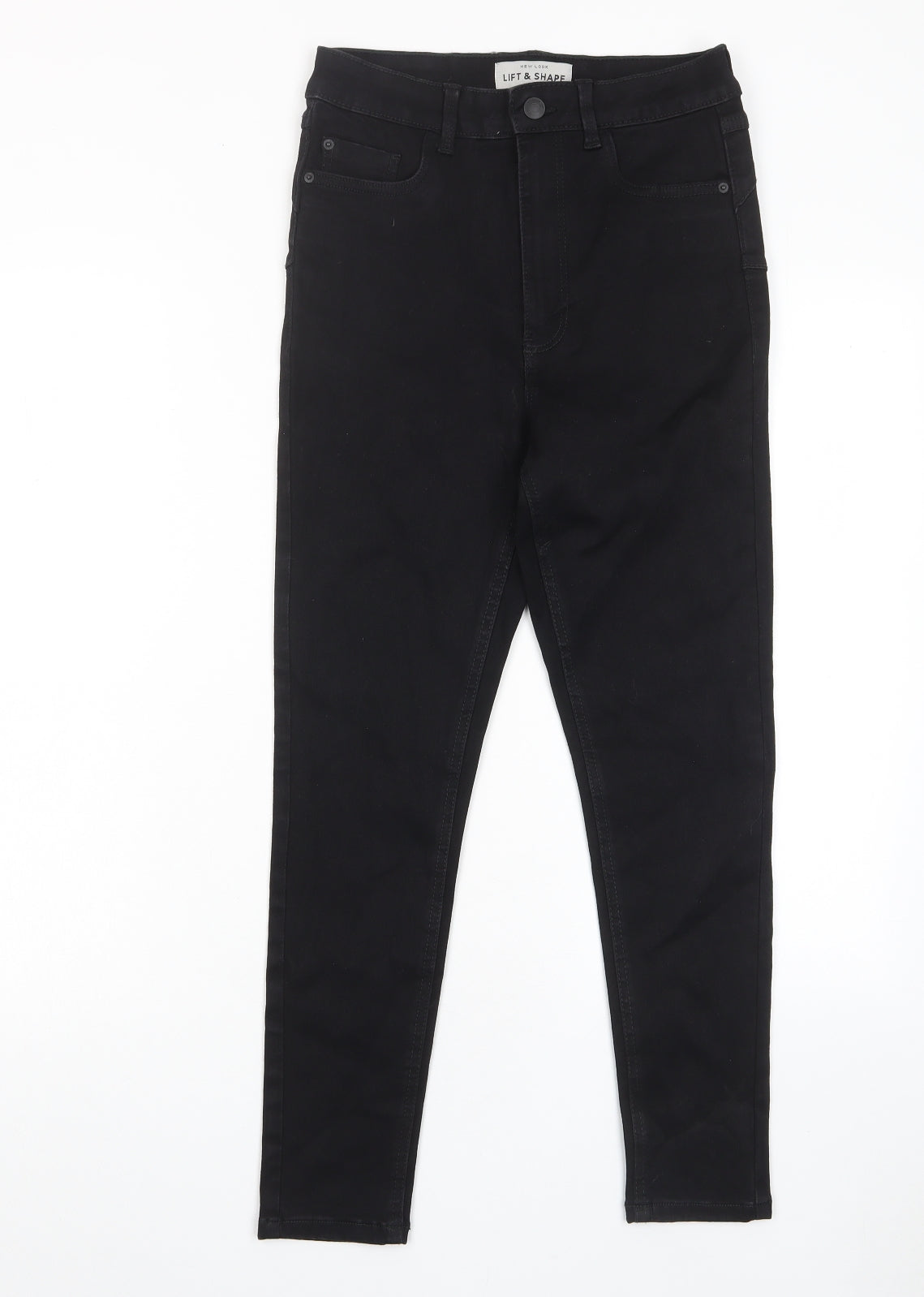 New Look Womens Black Cotton Skinny Jeans Size 10 L25 in Regular Zip - Pockets