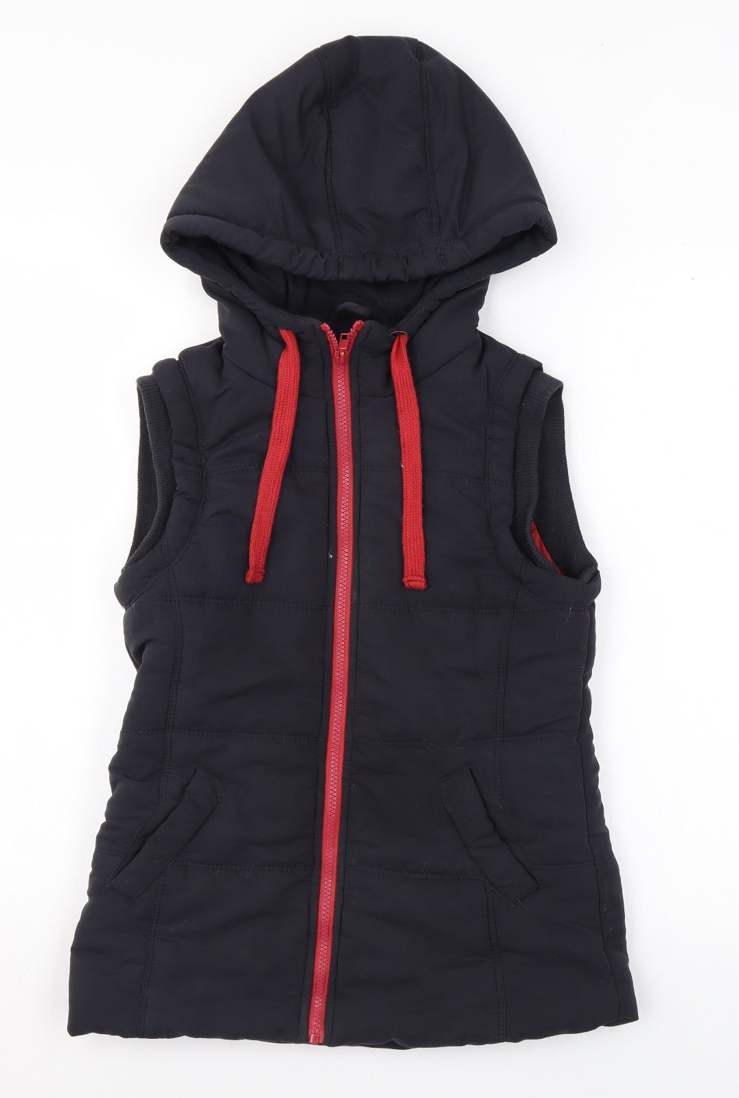 New Look Womens Blue Gilet Coat Size 8 Zip
