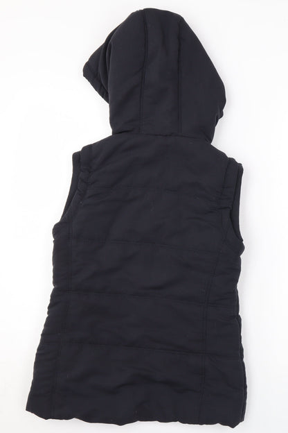 New Look Womens Blue Gilet Coat Size 8 Zip