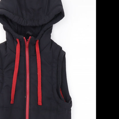 New Look Womens Blue Gilet Coat Size 8 Zip