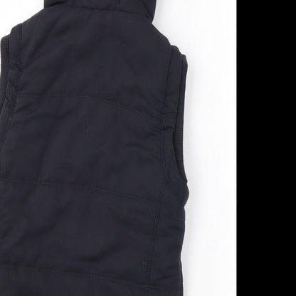 New Look Womens Blue Gilet Coat Size 8 Zip