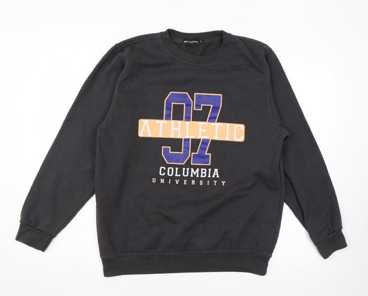 PRETTYLITTLETHING Womens Grey Cotton Pullover Sweatshirt Size S Pullover - Columbia University