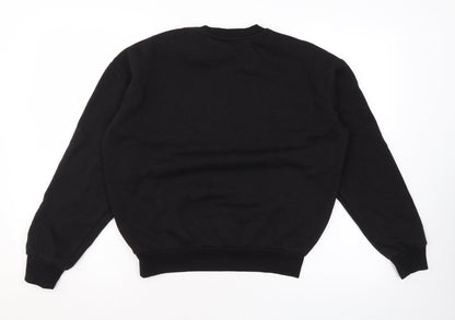 Preloved Disney Womens Black Cotton Pullover Sweatshirt Size 2XS Pullover - Logo - Back