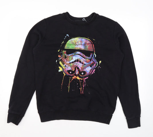 Preloved Star Wars Mens Black Cotton Pullover Sweatshirt Size M - Stormtrooper - Front