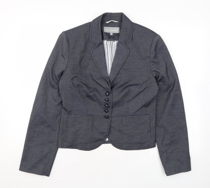 Marks & Spencer Womens Grey Jacket Blazer Size 12 Button