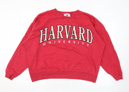 Harvard Womens Pink Cotton Pullover Sweatshirt Size 20 Pullover