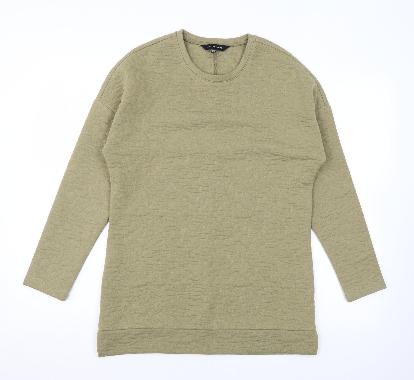 Kaleidoscope Womens Green Geometric Polyester Pullover Sweatshirt Size 10 Pullover