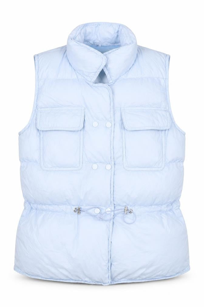 Flammode Womens Blue Gilet Coat Size S Snap