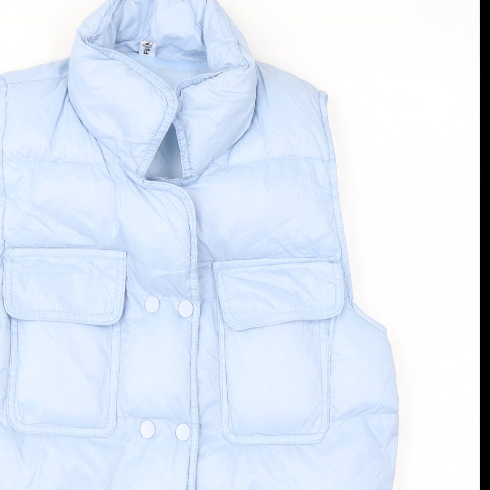 Flammode Womens Blue Gilet Coat Size S Snap