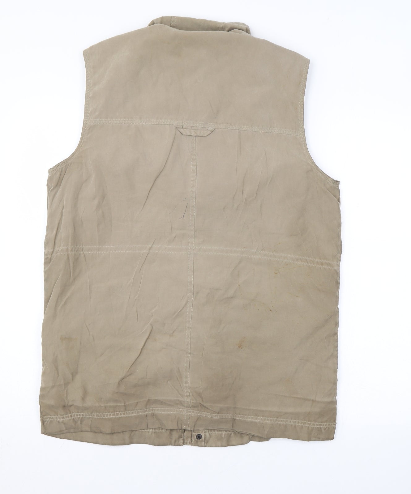 Gurteen Mens Beige Gilet Jacket Size 38 Zip