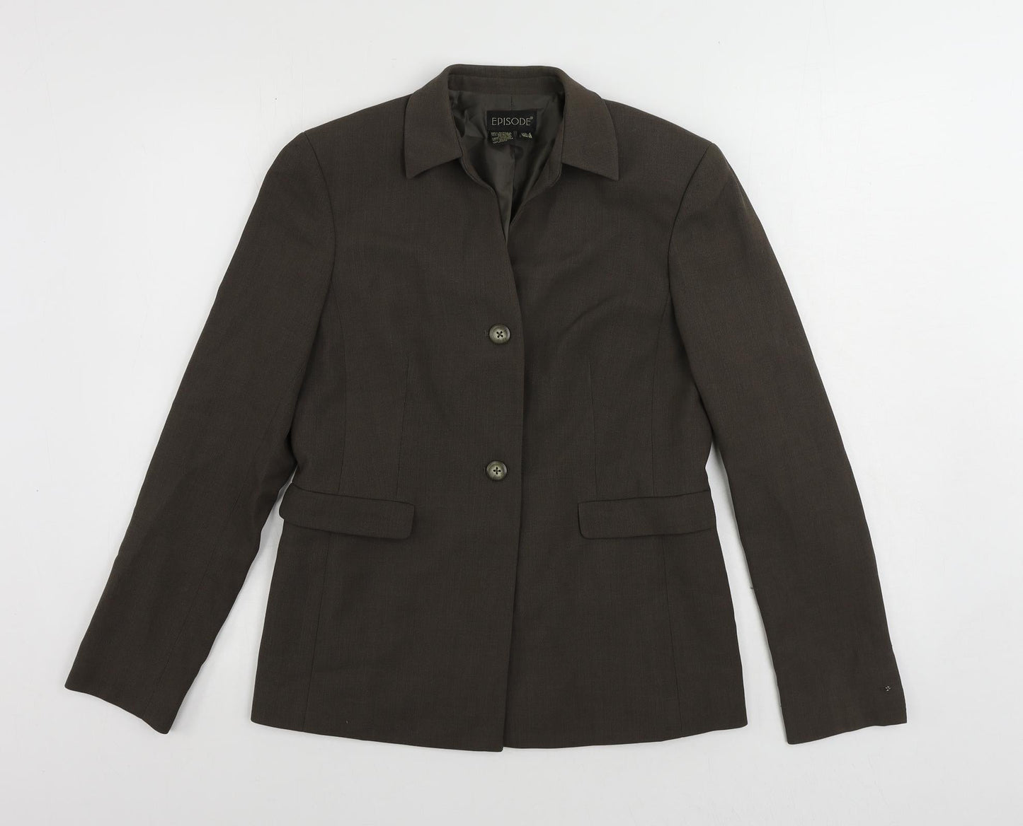Episode Womens Brown Jacket Blazer Size 8 Button