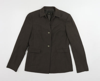 Episode Womens Brown Jacket Blazer Size 8 Button