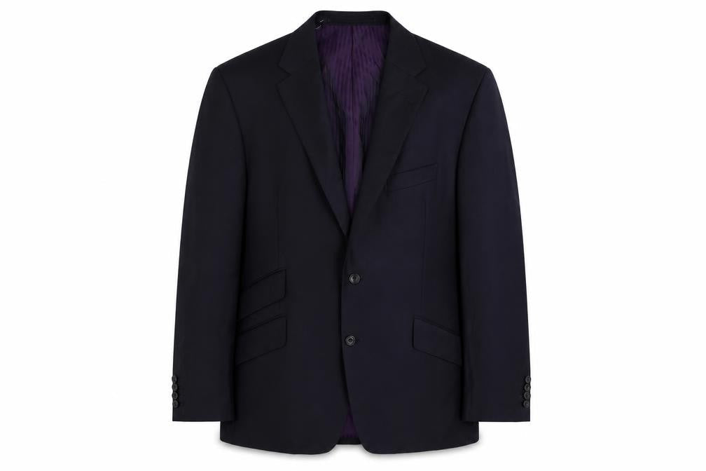 Marks & Spencer Mens Blue Striped Wool Jacket Suit Jacket Size 44 Regular