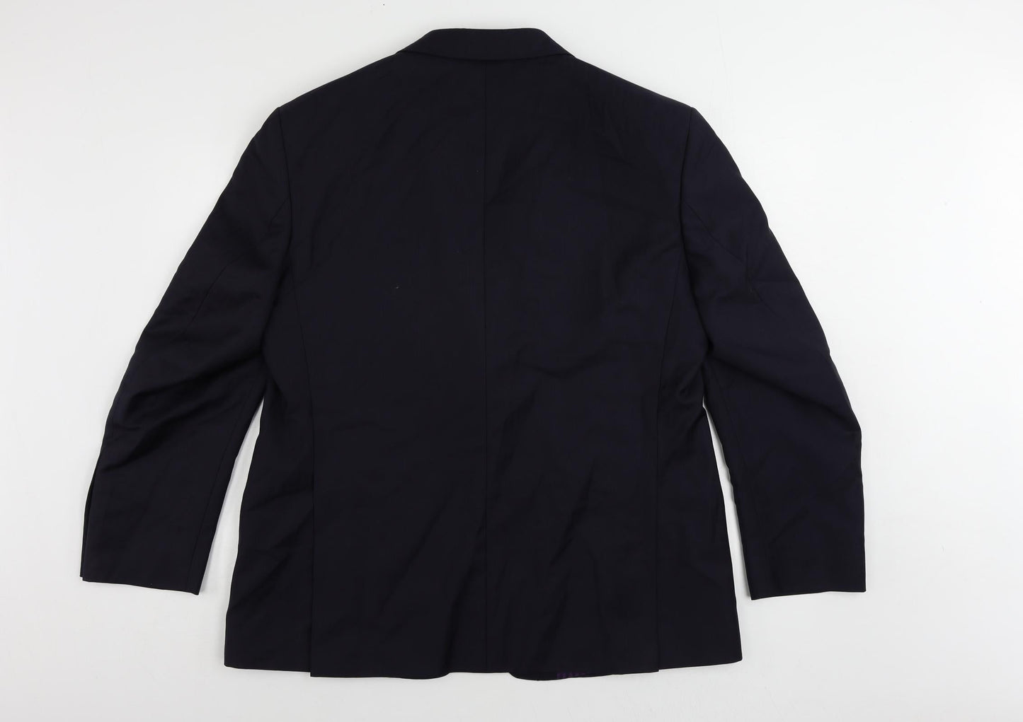 Marks and Spencer Mens Blue Striped Wool Jacket Suit Jacket Size 44 Regular