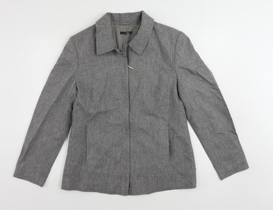 Jake's Womens Grey Jacket Size 14 Zip