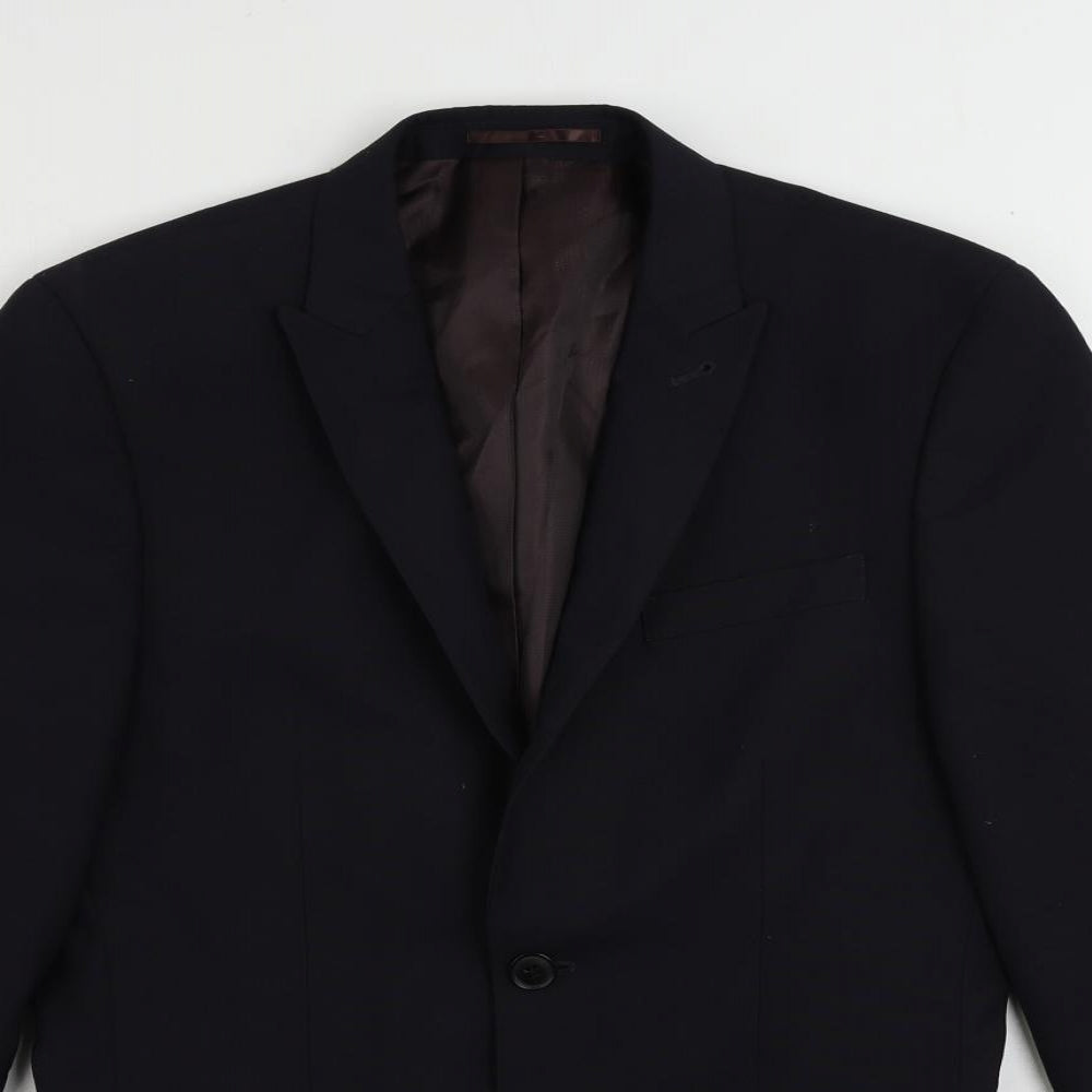 NEXT Mens Blue Polyester Jacket Suit Jacket Size 36 Regular