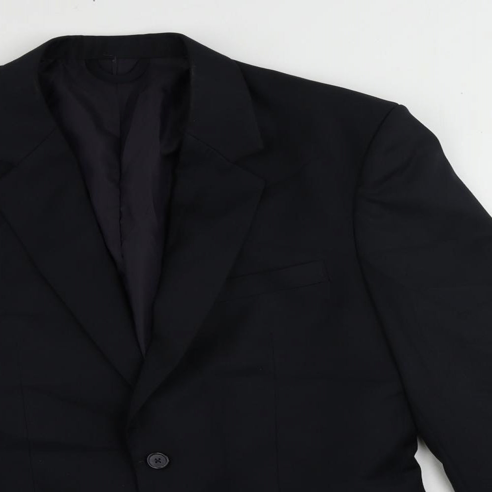 Tony Silom Mens Blue Polyester Jacket Suit Jacket Size 40 Regular