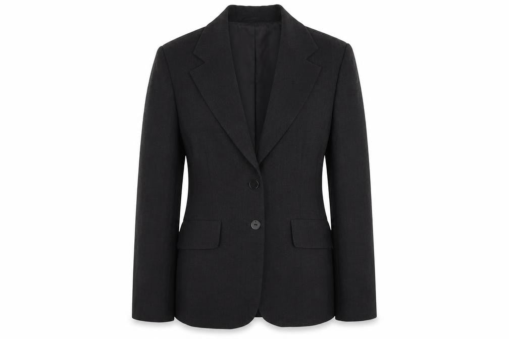Per Una Womens Grey Jacket Blazer Size 12 Button