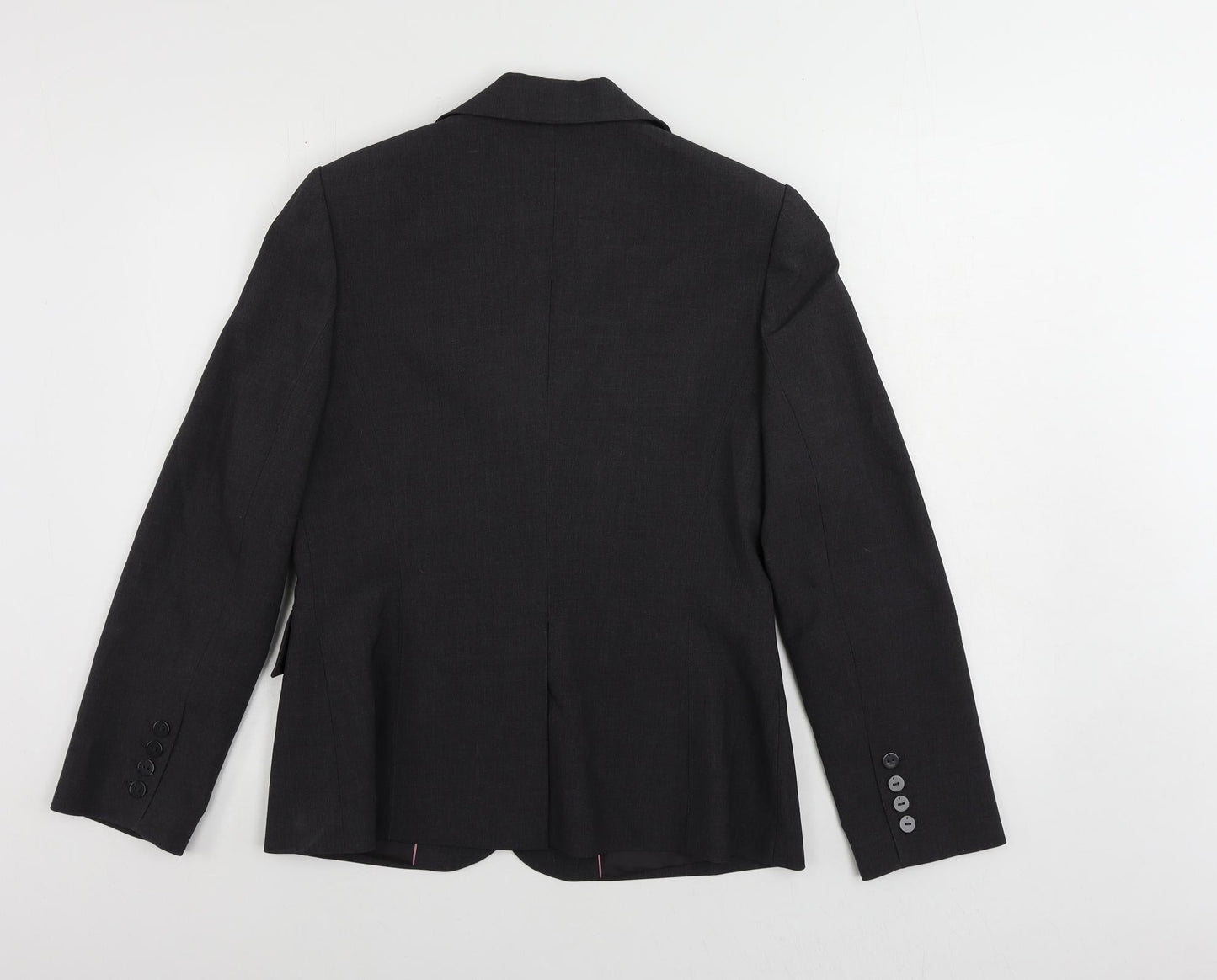 Per Una Womens Grey Jacket Blazer Size 12 Button
