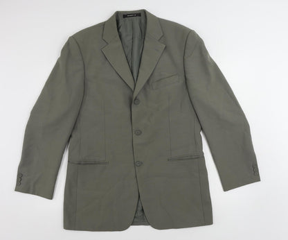 Balmain Mens Green Polyester Jacket Suit Jacket Size 40 Regular