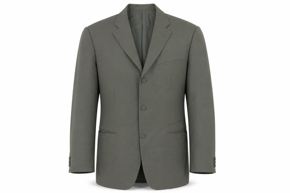 Balmain Mens Green Polyester Jacket Suit Jacket Size 40 Regular