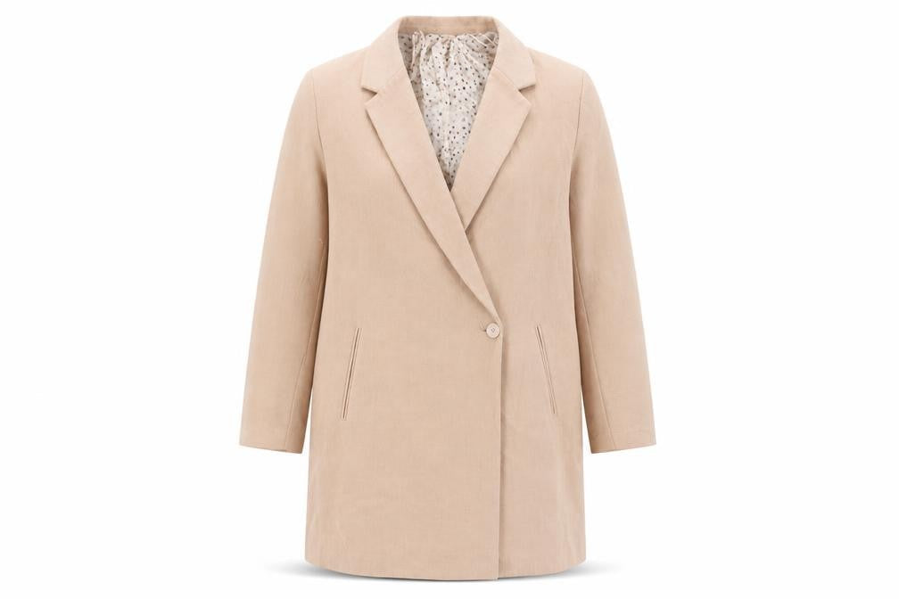 Zara Womens Pink Overcoat Coat Size L Button