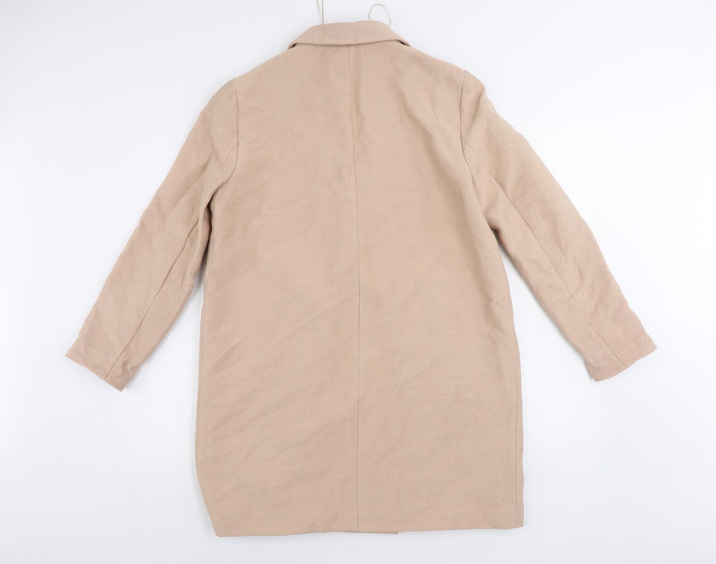 Zara Womens Pink Overcoat Coat Size L Button