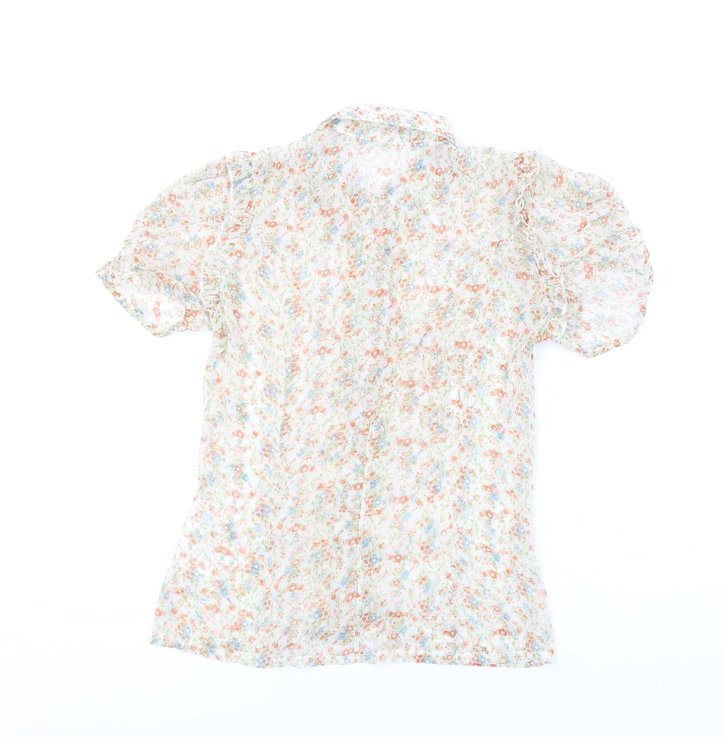 Urban Behavior Womens Multicoloured Floral Polyester Basic Button-Up Size 10 Collared