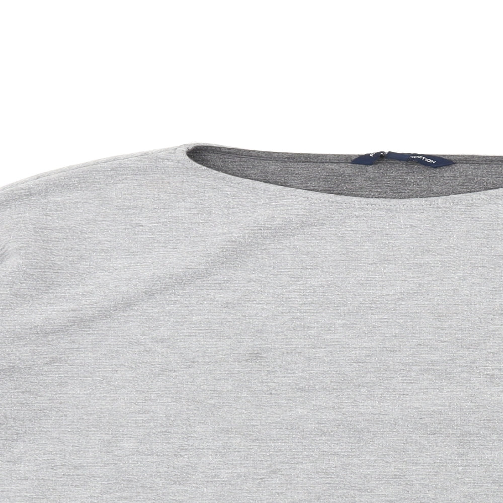 French Connection Womens Grey Polyester Pullover Sweatshirt Size S Pullover