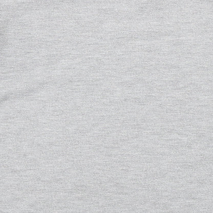 Brand and care label for French Connection women’s grey polyester pullover sweatshirt, size S, pullover