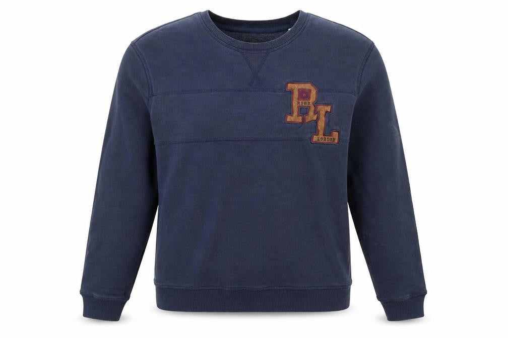 Rose London Womens Blue Cotton Pullover Sweatshirt Size S Pullover