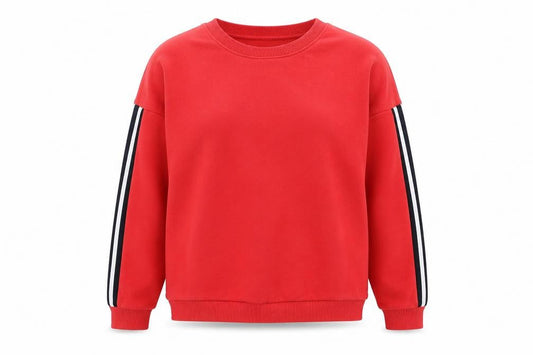 New Look Womens Red Cotton Pullover Sweatshirt Size 12 Pullover