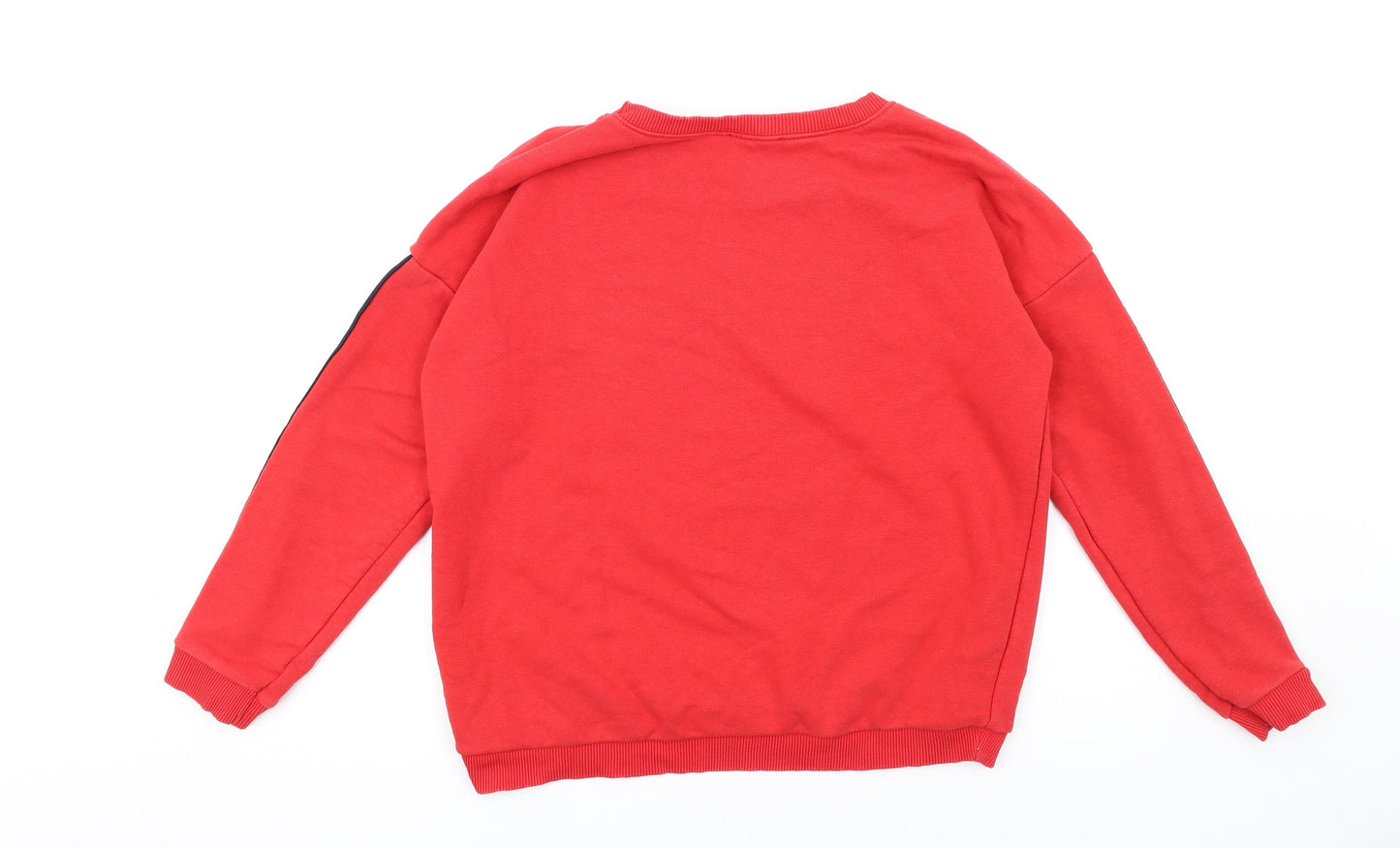 New Look Womens Red Cotton Pullover Sweatshirt Size 12 Pullover
