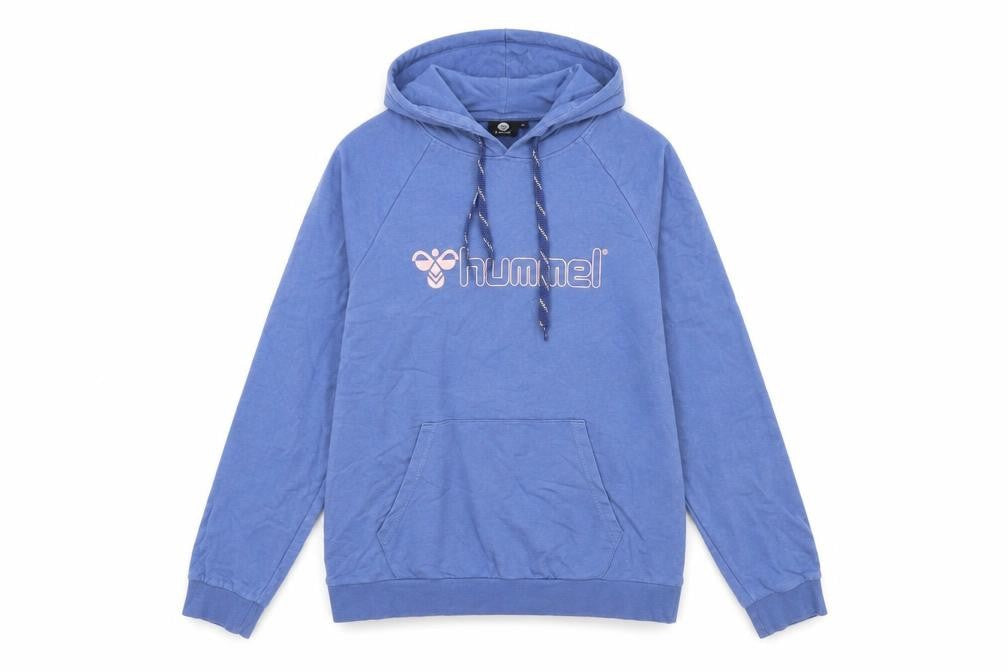 Hummel Womens Blue Cotton Pullover Hoodie Size XL Pullover