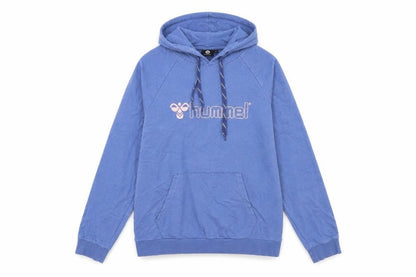 Hummel Womens Blue Cotton Pullover Hoodie Size XL Pullover