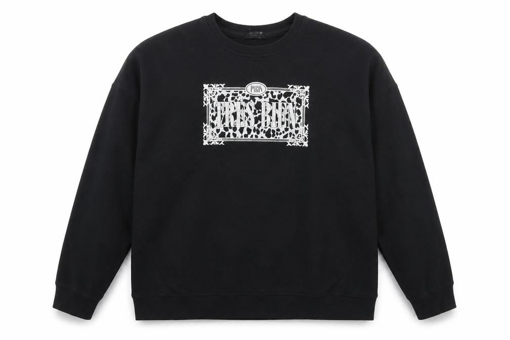 New Look Womens Black Cotton Pullover Sweatshirt Size L Pullover