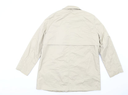 Zara Womens Beige Jacket Coat Size XL Zip