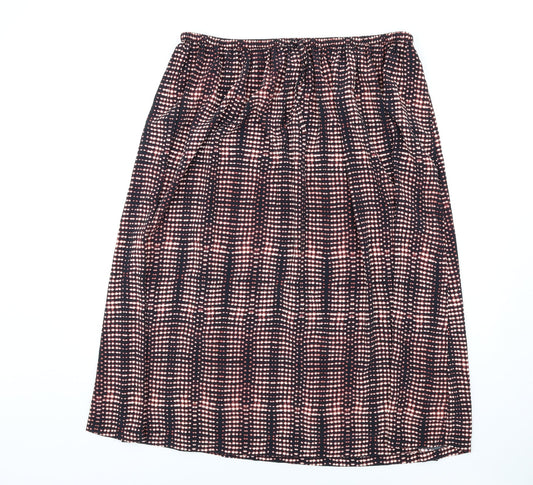 Per Una Womens Multicoloured Geometric Polyester A-Line Skirt Size 18 Drawstring
