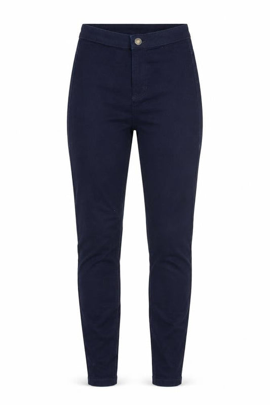 Marks & Spencer Womens Blue Cotton Skinny Jeans Size 6 L30 in Regular Zip